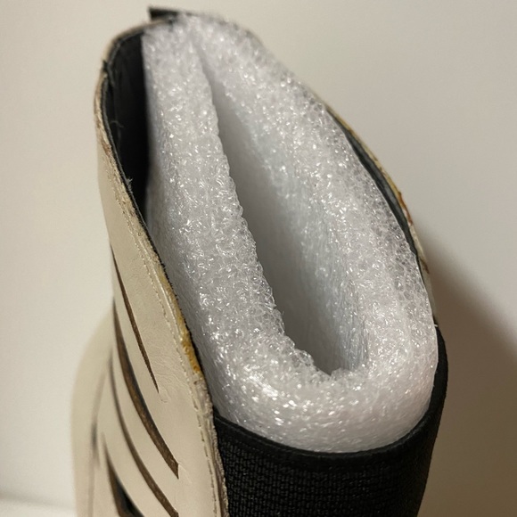 Guess Aela Gladiator High Heels Stiletto Cut Out Peep Toe Bootie Ivory Women 6.5 - Picture 7 of 12